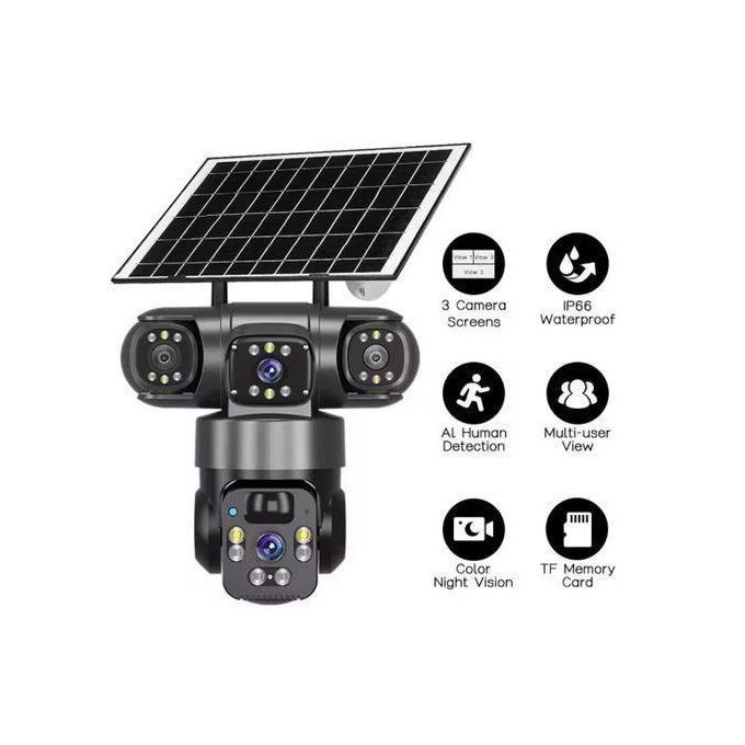 V380 Pro 4G Solar Triple Lens Camera alternate